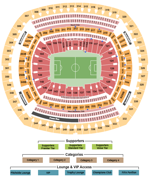 MetLife Stadium Madonna Seating Chart